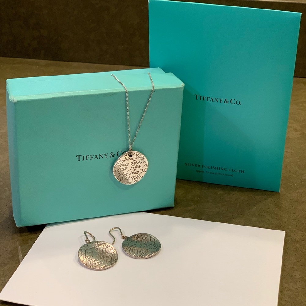 Tiffany and Co earring and necklace.